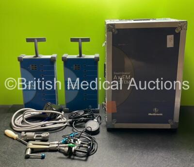 2 x Medtronic 9660651 StealthStation AxiEM System Controllers (Both Power Up) with Accessories in Case