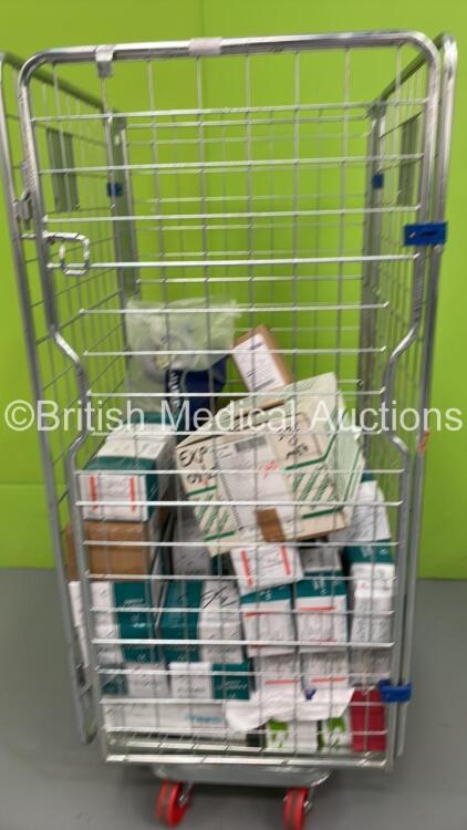 Cage of Mixed Consumables Including Anaesthesia Masks, Polysafety Cannulas and Face Shields (Cage Not Included - Out of Date)