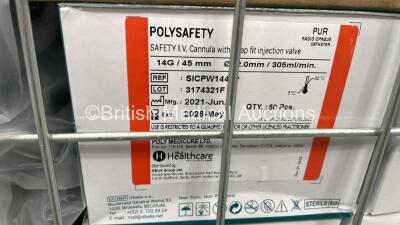 Cage of Mixed Consumables Including Anaesthesia Masks, Polysafety Cannulas and Face Shields (Cage Not Included - Out of Date) - 4