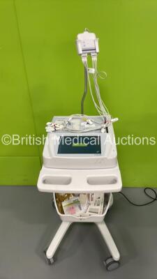 Mortara ELI 280 ECG Machine on Stand with 10 Lead ECG Leads (Powers Up) *S/N 120510001214*