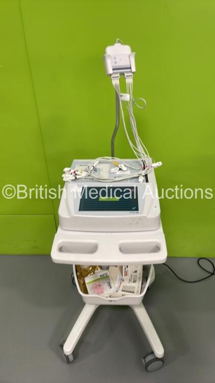 Mortara ELI 280 ECG Machine on Stand with 10 Lead ECG Leads (Powers Up) *S/N 120510001214*