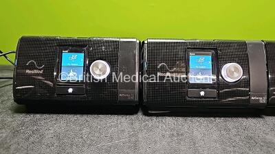 4 x ResMed Airsense 10 Elite CPAP Units with 1 x Power Supplies (All Power Up, 2 x Missing Humidifier Chambers and 1 x Missing Side Cover - See Photos) *SN 23181968266 / 23181968495 / 23191930557 / 23211636165* - 3