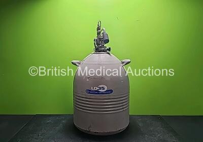 Taylor-Wharton Liquid Dewar LD-35 35L Ref 35LDB with Liquid Nitrogen Withdrawal System * SN 121313*