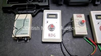 Job Lot Including 1 x B.Braun Stimuplex HNS 12 Unit, 2 x RDG NL 500 Nerve Locators, 1 x Neurotech NT200 Plus / NT2000 Until, 1 x Omega AD128 Analog / Digital Data Logger and 1 x Medical Pleival Nerve Stimulator - 2