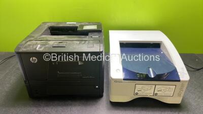 Job Lot Including 1 x Stryker SDP1000 Printer and 1 x HP LaserJet Pro 400 Printer (Both Power Up) *SN VNC5P03000 / 14602*