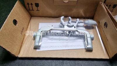 4 x B.Braun Perfusor Space Syringe Pumps *Mfd - 2020 (Like New In Box) with 4 x Pole Clamps (Stock Photo) *SN 572112 / 572113 / 572076 / 572099* - 4