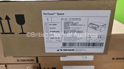 4 x B.Braun Perfusor Space Syringe Pumps *Mfd - 2020 (Like New In Box) with 4 x Pole Clamps (Stock Photo) *SN 572112 / 572113 / 572076 / 572099* - 5