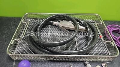 How Medical Chtrodrill 1200 Handpiece with 4 Attachments and 2 x Acclarent Light Source Cables in Tray *CH* - 3