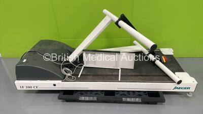 Jaeger LE 200 CE Treadmill (Not Power Tested Due to Disassembled) *S/N 0B4 2000100698*