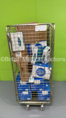 Cage of Examination Gloves, Scissors and Swabs (Cage Not Included - Out of Date)