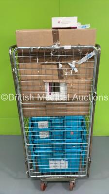 Cage of Mixed Consumables Including ProBreathe Endotracheal Tubes, Pennine Suction Catheters and SARS SureScreen COV-2 Antigen Rapid Test Kits (Cage Not Included - Out of Date)