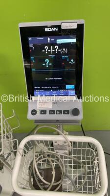 1 x Edan iM3 Patient Monitor on Stand with BP Hose and Cuff (Powers Up) 1 x Delfi Portable Tourniquet System and 1 x CSI Criticare Model 506DN ComfortCuff Patient Monitor on Stand (No Power) *S/N 2004-0623 / 261436-M21301260024 / 209039159* - 4