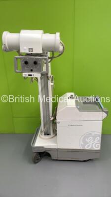 GE AMX 4 Plus IEC Mobile X-Ray Model No 2275938 (Powers Up with Donor Key - Key Not Included - Drives Only Message Displayed) *S/N 982294WK1* **Mfd 09/2003**