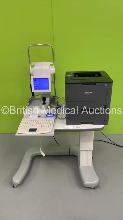 Zeiss IOLMaster 500 Ref 1692-983 Version 7.7.4.0326 on Motorized Table with Test Eye and Brother Printer (Powers Up) *S/N 1039187*