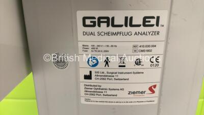 Ziemer Ophthalmology Galilei Dual Scheimpflug Analyser Ref 410.030.004 *V 6.2.2* (Powers Up) *CMS1802* ***IR430*** - 8