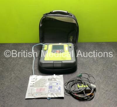 Zoll AED PRO Defibrillator (Powers Up) with 1 x 3 Lead ECG Lead, 1 x Battery and 1 x Electrode Pack (In Date) in Carry Case