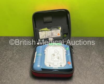 Philips Heartstart Defibrillator with 1 x Battery and 1 x Electrode Pack *In Date* in Carry Case (Powers Up) *SN A18A-13873*