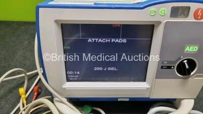 Zoll R Series Plus Defibrillator / Monitor (Powers Up) Including Pacer, ECG and Printer Options with 3 Lead ECG Lead and Paddle Lead - 2