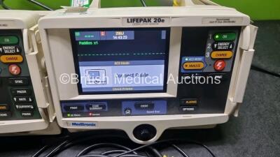 Job Lot Including 1 x Medtronic Lifepak 20e Defibrillator / Monitor (No Power, Damaged and Loose Casing - See Photo) Including Pacer, ECG, Printer Options and 1 x Medtronic Lifepak 20e Defibrillator / Monitor (Powers Up) , Damaged and Loose Casing - See P - 3