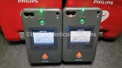 2 x Philips Heartstart FR3 Defibrillators (Both Power Up) In Carry Cases with 3 x Batteries *Install Before 2022 / 2024 / 2026* - 2