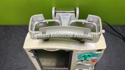 Philips Heartstart MRx Defibrillator with External Hard Paddle Dock (Powers Up) Including Pacer, ECG and Printer Options with Philips M3539A Module, Philips M3538A Battery, Philips M3725A Test Load and Paddle Lead - 6