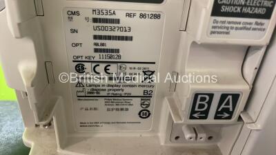 Philips Heartstart MRx Defibrillator with External Hard Paddle Dock (Powers Up) Including Pacer, ECG and Printer Options with Philips M3539A Module, Philips M3538A Battery, Philips M3725A Test Load and Paddle Lead - 8