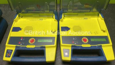 4 x Cardiac Science Powerheart AED G3 Automated External Defibrillators with 4 x Batteries in Carry Cases (All Power Up) - 3