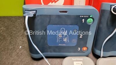 2 x Philips Heartstart FRx Defibrillators (Both Power Up) In Carry Case with 2 x M5070A Batteries *Exp 2026 / 2027* and 2 x Heartstart Smart Pads *Exp 2024 2023* - 3