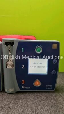 2 x Philips Heartstart FR2+ Defibrillators (Both Power Up) In 1 x Carry Case with 1 x Batteries *Install Before 2020 / 2023* and 1 x Philips Fast Response Kit - 2