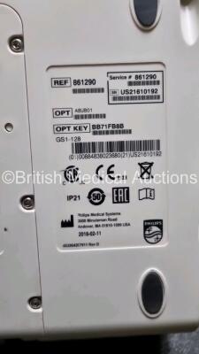 2 x Philips Heartstart XL+ Defibrillators (Both Power Up) Including Pacer, ECG and Printer Options with 2 x Paddle Lead, 2 x 3 Lead ECG Leads and 2 x Batteries - 5