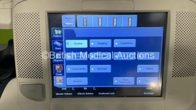 GE Logiq E9 Flat Screen Ultrasound Scanner Model 5205000-4 *S/N 97343US8* **Mfd 12/2009** Software Version R3.1.3 with Sony UP-D897 Digital Graphic Printer (Powers Up) ***IR440*** - 3