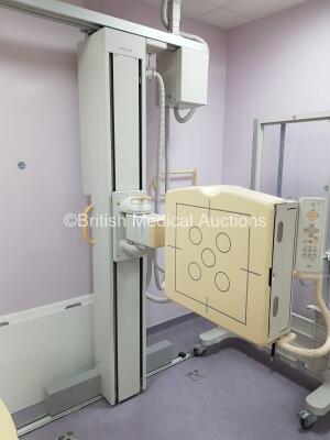 Philips Digital Diagnost X-ray System *Mfd - 2013* Including Philips Patient Table + Floor Plate, Philips Wall Stand with 1 x Built in Detector, 1 x Wired Detector, 1 x Charging Station for Detector -Detector Not Included), Philips Overhead Bucky with 201 - 16