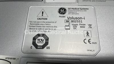 GE Voluson i Portable Ultrasound Scanner *S/N B02551* **Mfd 03/2010** Software Version 8.1.36.893 with 1 x Transducer / Probe (E8C-RS Ref 5318734 *Mfd 06/2010* - Mark to Head - See Photo) Sony UP-D897 Digital Graphic Printer and Sony DVO-100MD DVD Recorde - 9