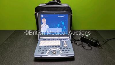 GE Voluson i Portable Ultrasound Scanner *Mfd 2010* (Powers Up) with Power Supply in Carry Case