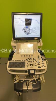 GE Logiq E9 Flat Screen Ultrasound Scanner Model 5205000-6 *S/N 116520US8* **Mfd 03/2013** Software Version R3.1.2 with 3 x Transducers / Probes (C1-5-D Ref 5261135 *Mfd 02/2013* / RIC5-9-D Ref H48651MS *Mfd 11/2012* / ML6-15-D Ref 5199103 *Mfd 03/2020*) 