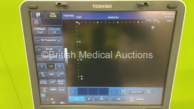 Toshiba Viamo SSA-640A Portable Ultrasound Scanner *S/N E1G10Z3204* **Mfd 12/2010** Software Version 3.0.500 (Powers Up )with Stock Power Supply - Not Included) - 3