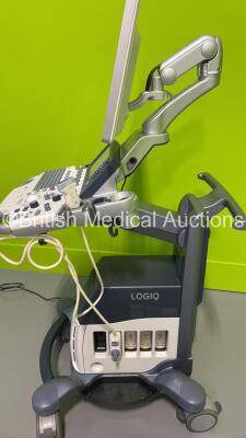 GE Logiq S8 Flat Screen XDClear Ultrasound Scanner Ref 5669845 *S/N 313373SU3* **Mfd 12/2012** Software Version R3 Software Revision 2.1 with 2 x Transducers / Probes (ML6-15-D Ref 5199103 *Mfd 12/2016*) (Powers Up) **See PDF for PPM Report** - 5