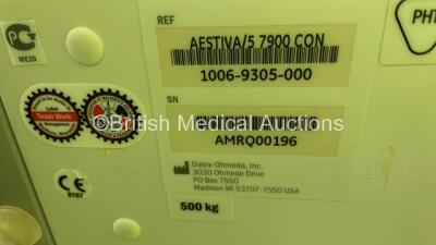 Datex-Ohmeda Aestiva/5 Anaesthesia Machine with Datex-Ohmeda 7900 SmartVent Software Version 4.8 with Bellows, Absorber and Hoses (Powers Up) *GH* - 6