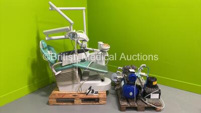 Kavo Dental Delivery Suite with Lamp, Spittoon, Control Panel, Chair, Controller, Pump, Compressor and Stools