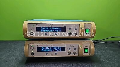 2 x Smith & Nephew Endoscopy V3.0 Dyonics Power Control Units (Both Power Up) *SN WA09724 / XT550*