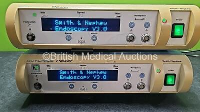 2 x Smith & Nephew Endoscopy V3.0 Dyonics Power Control Units (Both Power Up) *SN WA09724 / XT550* - 3