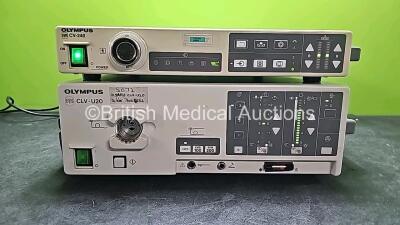 Job Lot Including 1 x Olympus CLV-U20 Light Source and 1 x Olympus CV-240 Video Processor (Both Power Up) *SN 7468352 / 7037483*