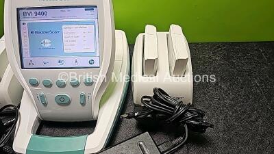 Verathon BladderScan BVI 9400 Scanner Ref 0570-0190 (Powers) with 2 x BladderScan Battery Chargers, 2 x Power Supplies and 5 x BladderScan Ref 0400-0066 Batteries *SN B4301612 / WO37079 / WO39410* *H* - 6