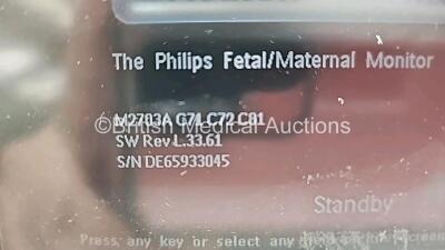 2 x Philips Avalon FM30 Fetal Monitors *Mfd 2019* (Both Power Up and 1 x Missing Monitor Back Stand - See Photo) - 4