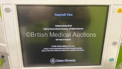 GE Aespire View Anaesthesia Machine Software Version 6.30 with Absorber, Bellows and Hoses (Powers Up) *GH* - 3