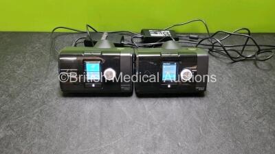 2 x ResMed AirSense 10 Autoset CPAP Units *Mfd - 2022 / 2023* (Both Power Up) with 2 x Power Supplies