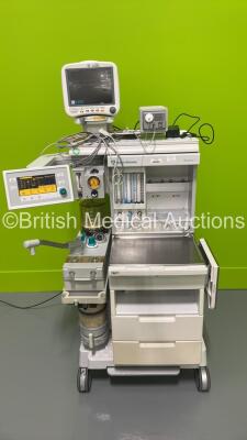 Datex-Ohmeda Aestiva/5 Anaesthesia Machine with Datex-Ohmeda 7900 SmartVent Software Version 4.8, GE Dash 4000 Patient Monitor with BP1,BP2, SPO2, Temp/Co, NIBP and ECG Options, GE RAC 2A Module Rack, Bellows, Absorber and Hoses (Powers Up) *GH*