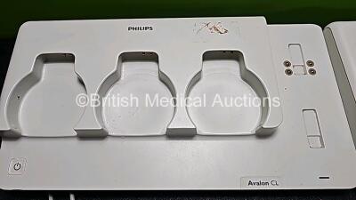 2 x Philips Avalon CL Wireless Fetal Monitor Base REF 866074 *Mfd 2019* (1 x Damage to Case - See Photo) - 3