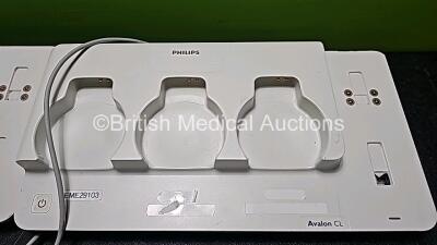 2 x Philips Avalon CL Wireless Fetal Monitor Base REF 866074 *Mfd 2019* (1 x Damage to Case - See Photo) - 4