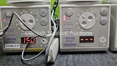 Job Lot Including 4 x Fisher & Paykel MR700 Respiratory Humidifiers and 1 x Fisher & Paykel MR730 Respiratory Humidifier (All Power Up) *GH* - 3